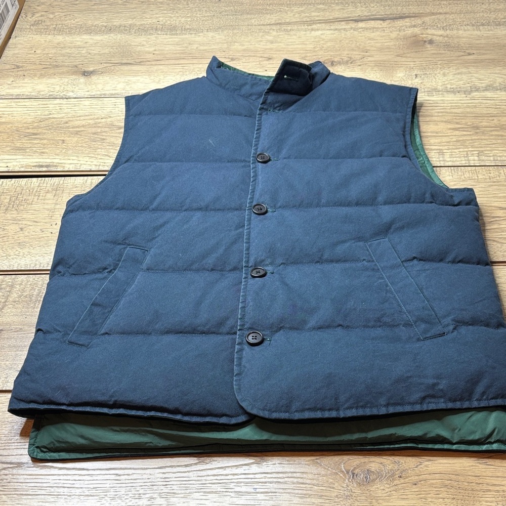 Sid Mashburn Navy Quilted Reversible Vest